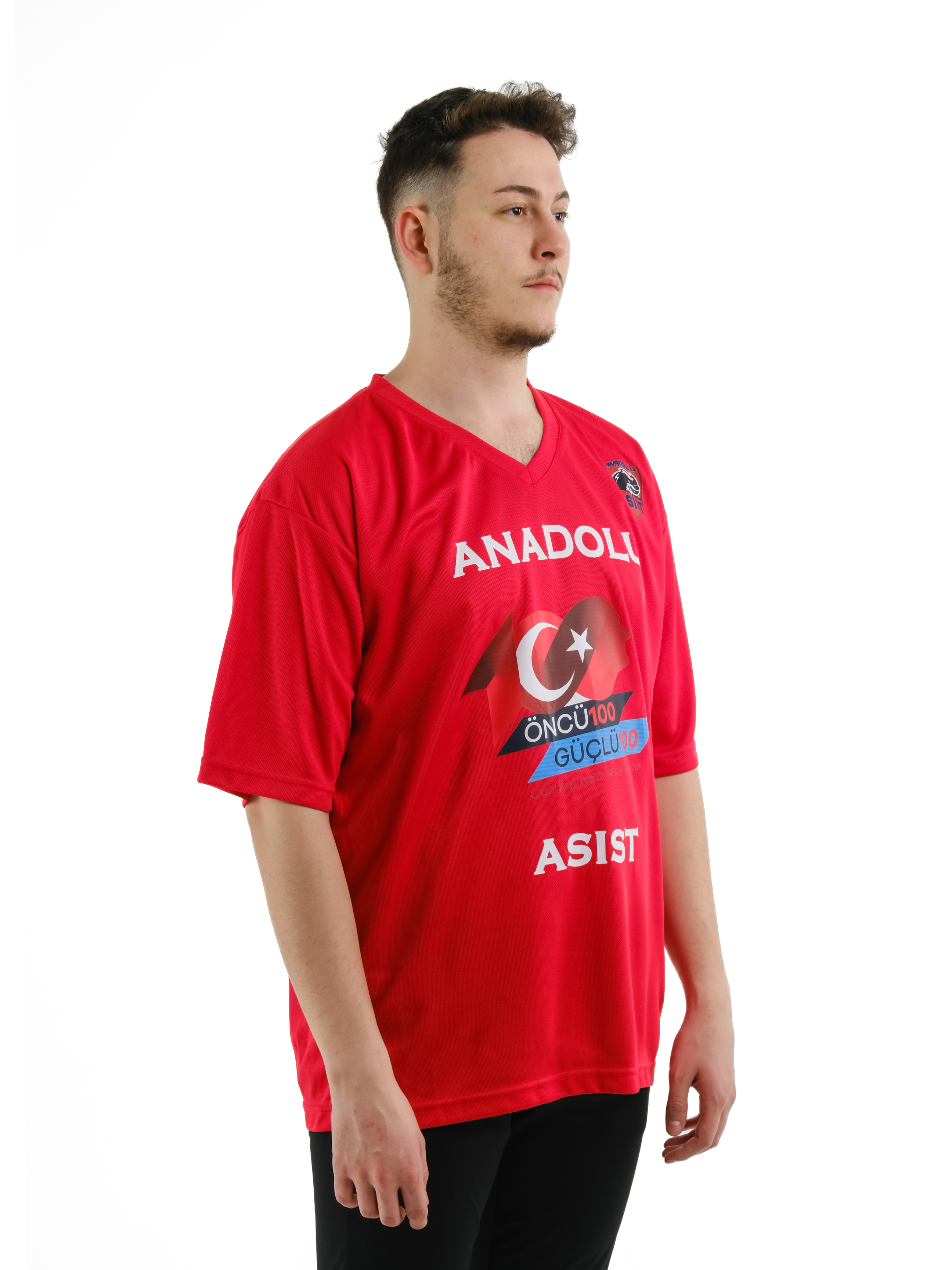 V Yaka Oversize Tişört