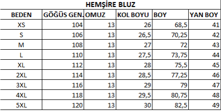 Hemşire Bluz