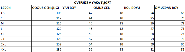 V Yaka Oversize Tişört