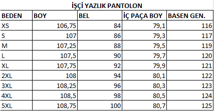 Yazlık Gabardin İş Pantolon